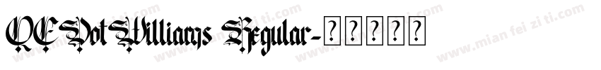QEDotWilliams Regular字体转换